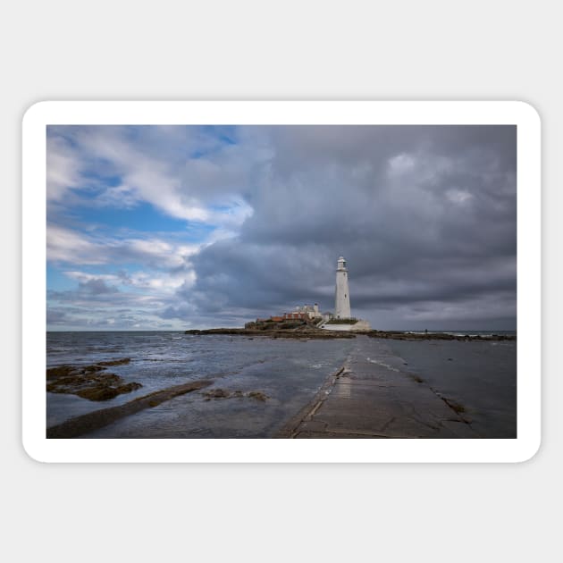 St Mary's Island Reflections Sticker by Violaman